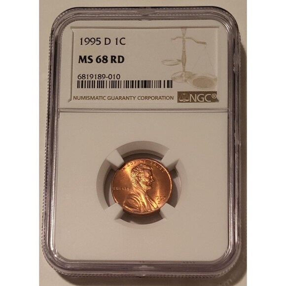 1995 D Lincoln Memorial Cent MS68 RED NGC - Picture 1 of 4